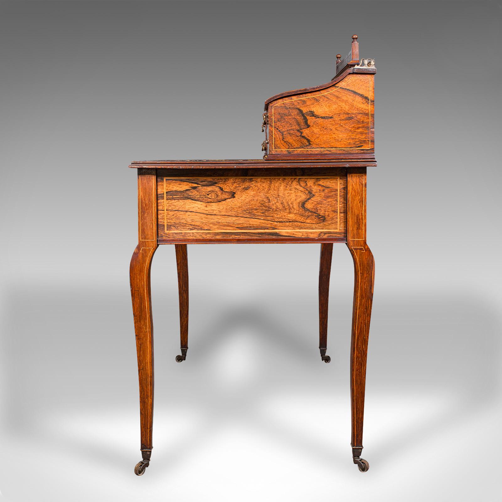 20th Century Antique Gents Correspondence Desk, English, Writing Table, Victorian, Circa 1900 For Sale