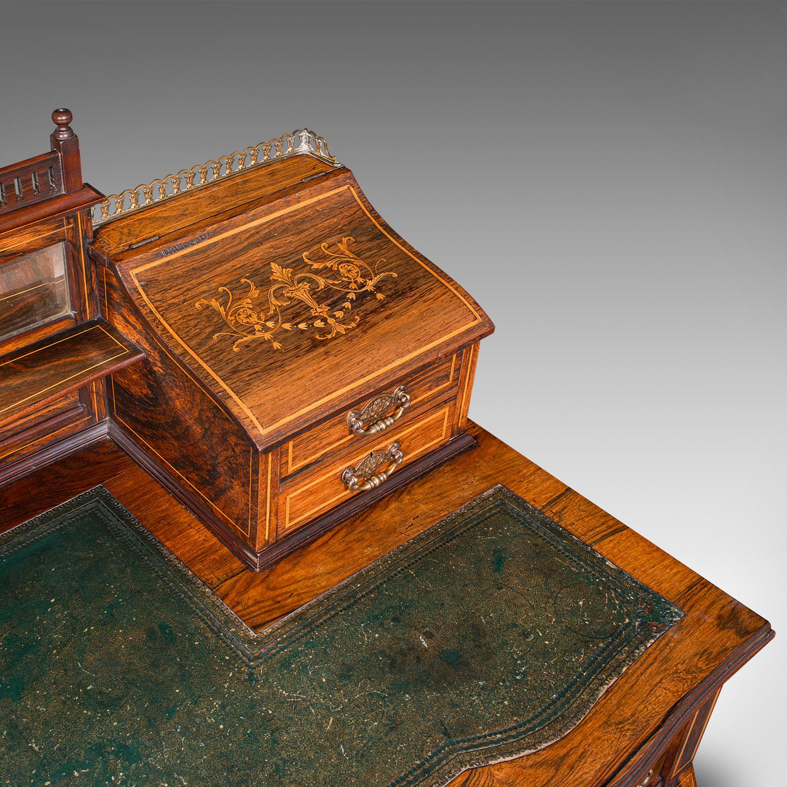 Antique Gents Correspondence Desk, English, Writing Table, Victorian, Circa 1900 For Sale 1