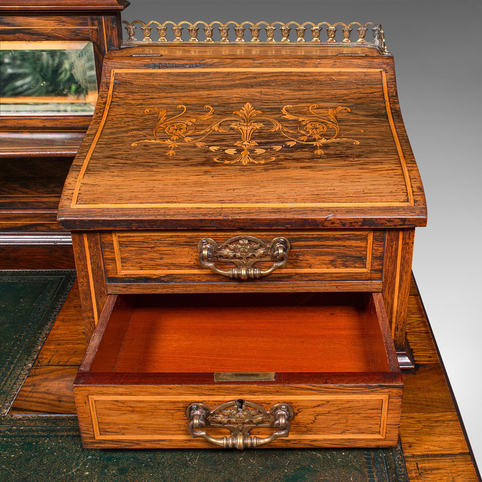 Antique Gents Correspondence Desk, English, Writing Table, Victorian, Circa 1900 For Sale 2