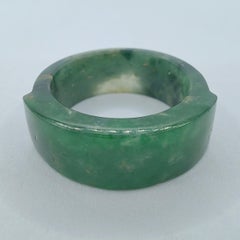 Antique Genuine Burmese Imperial Green Jadeite Jade Statement Ring