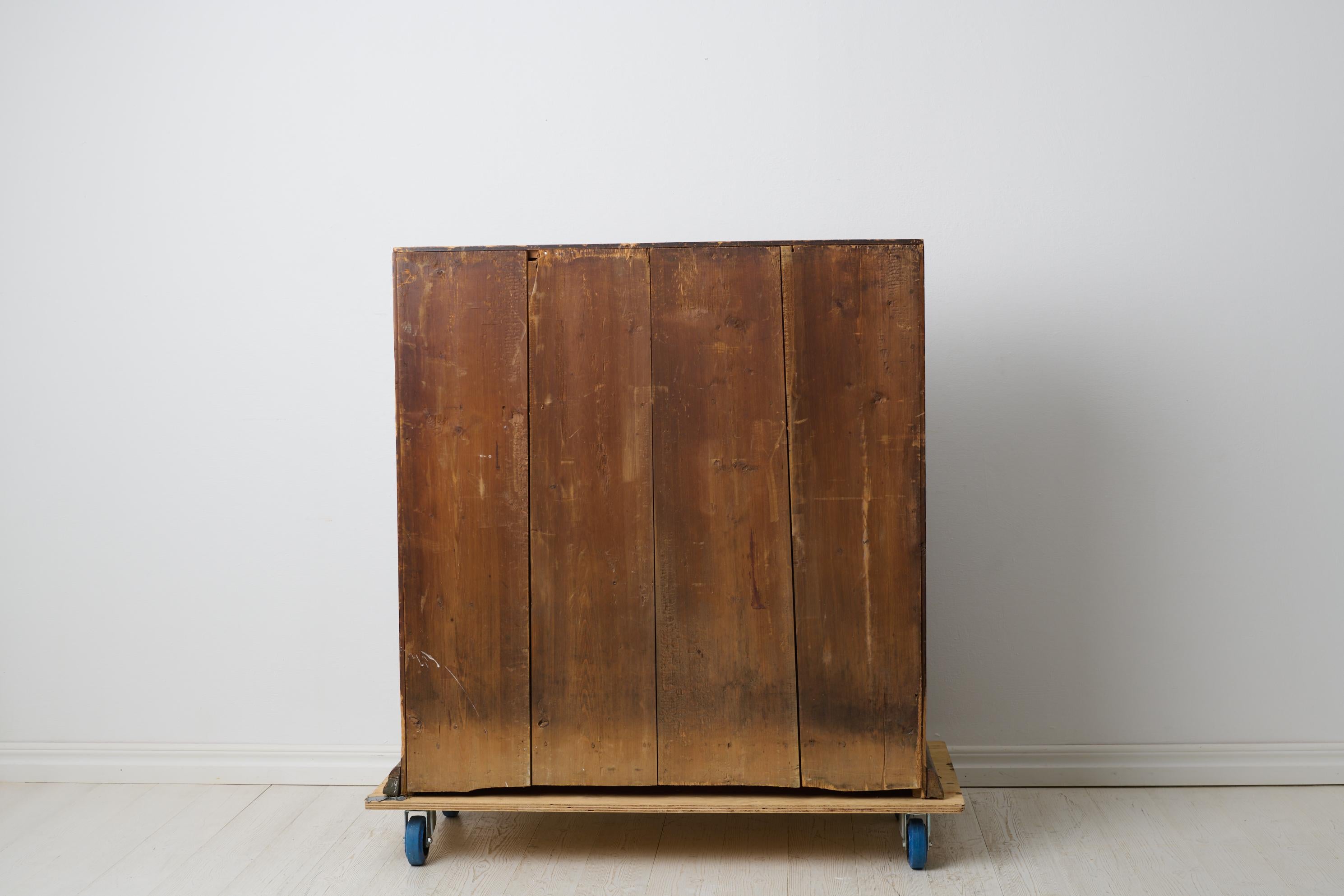 Antiker echter Volkskunst-Sekretär-Schreibtisch, original blaue und Mahagoni-Lackierung im Angebot 8