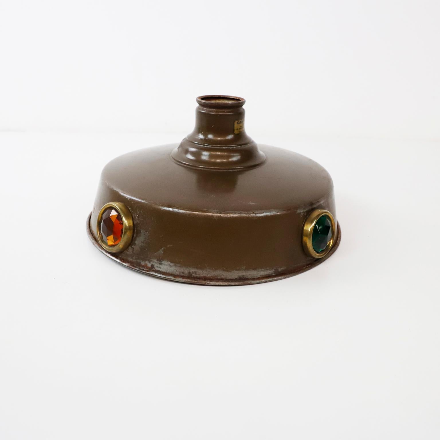 American Antique Genuine Kan-Tro-Lite set of three Industrial Shades.
