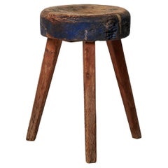 Used Genuine Northern Swedish Country House Pine Stool