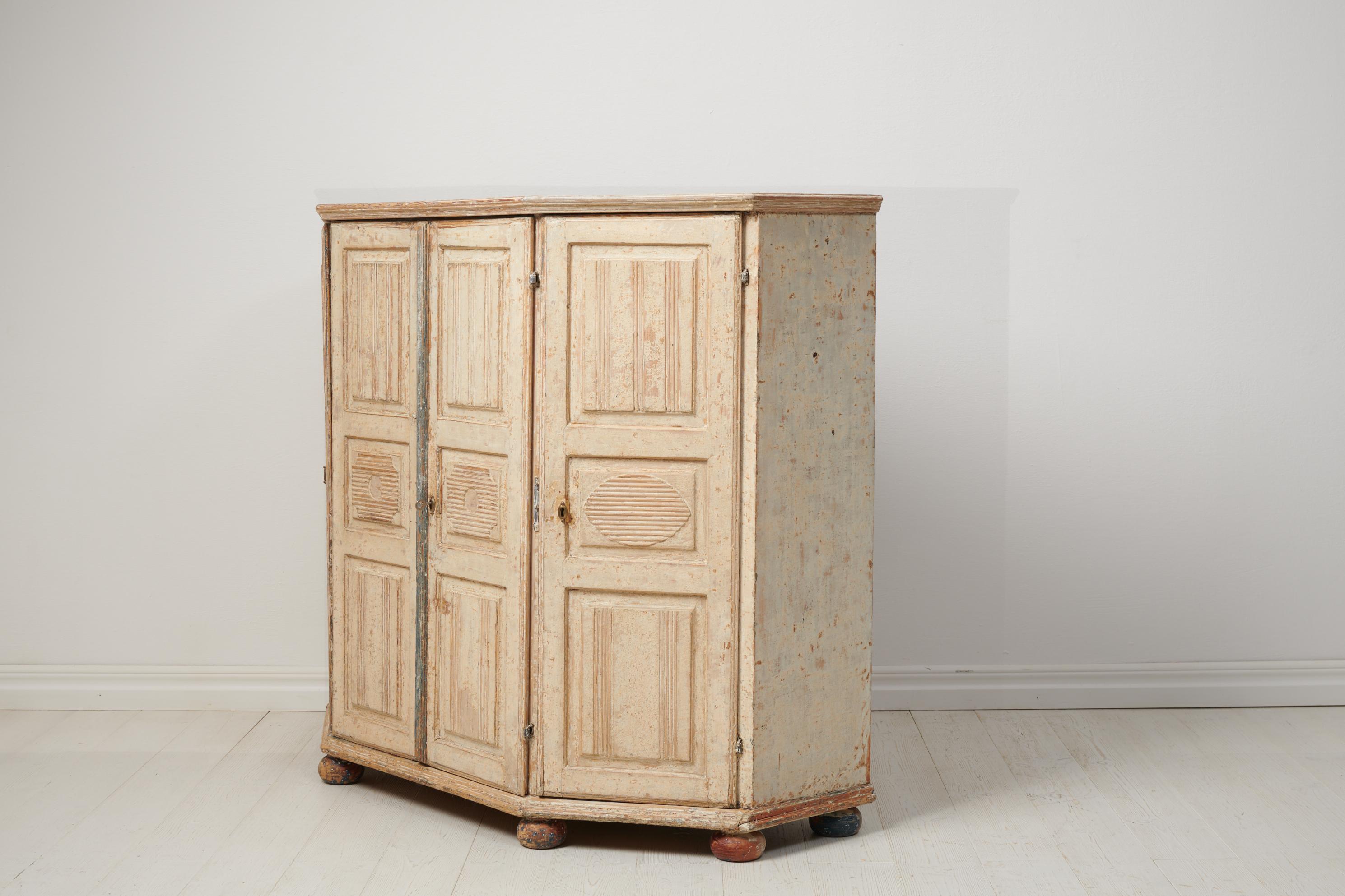 Hand-Crafted Antique Genuine Northern Swedish Gustavian Style Country Pine Sideboard  For Sale
