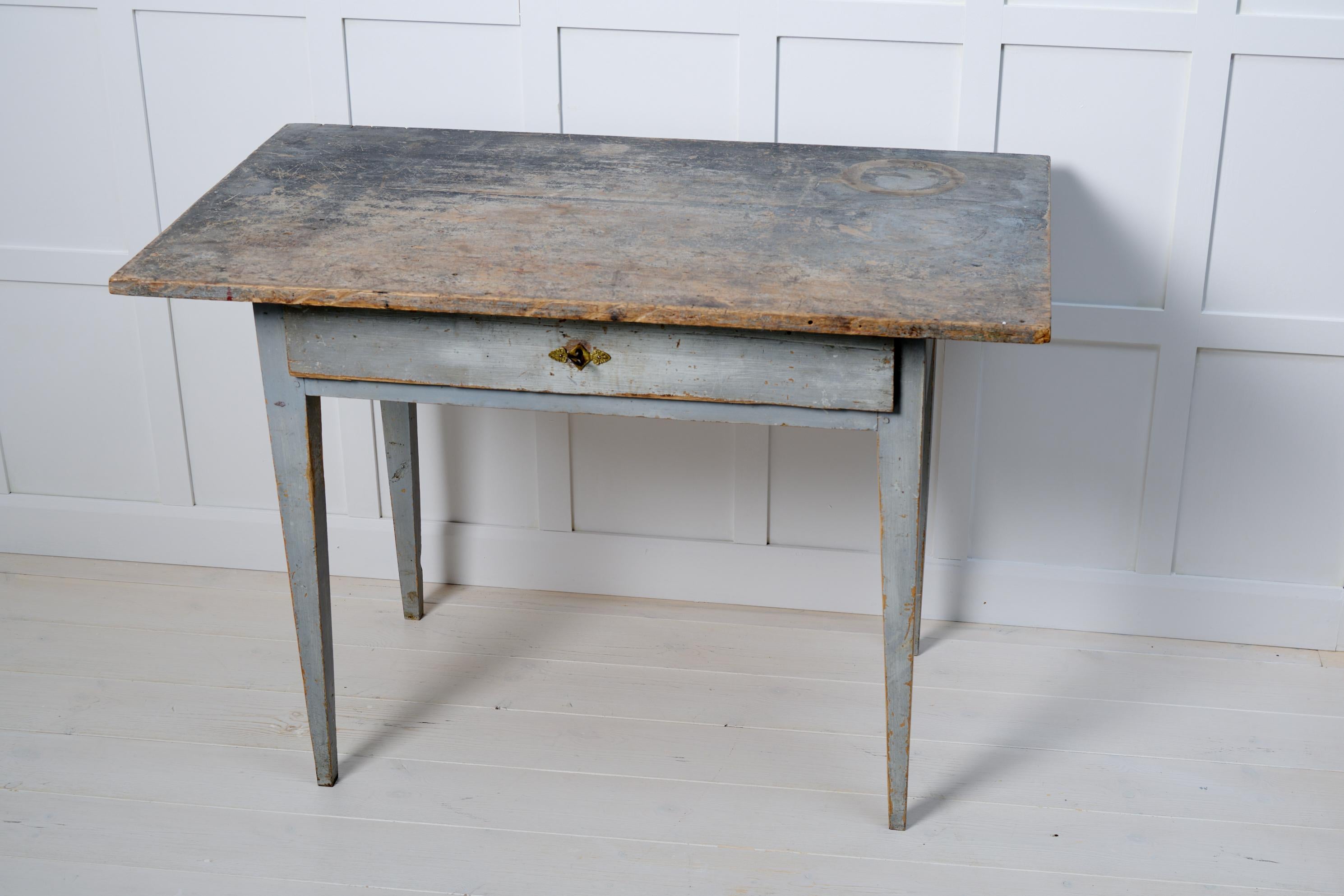 Antique Genuine Northern Swedish Gustavian Style Country Wall or Side Table For Sale 1