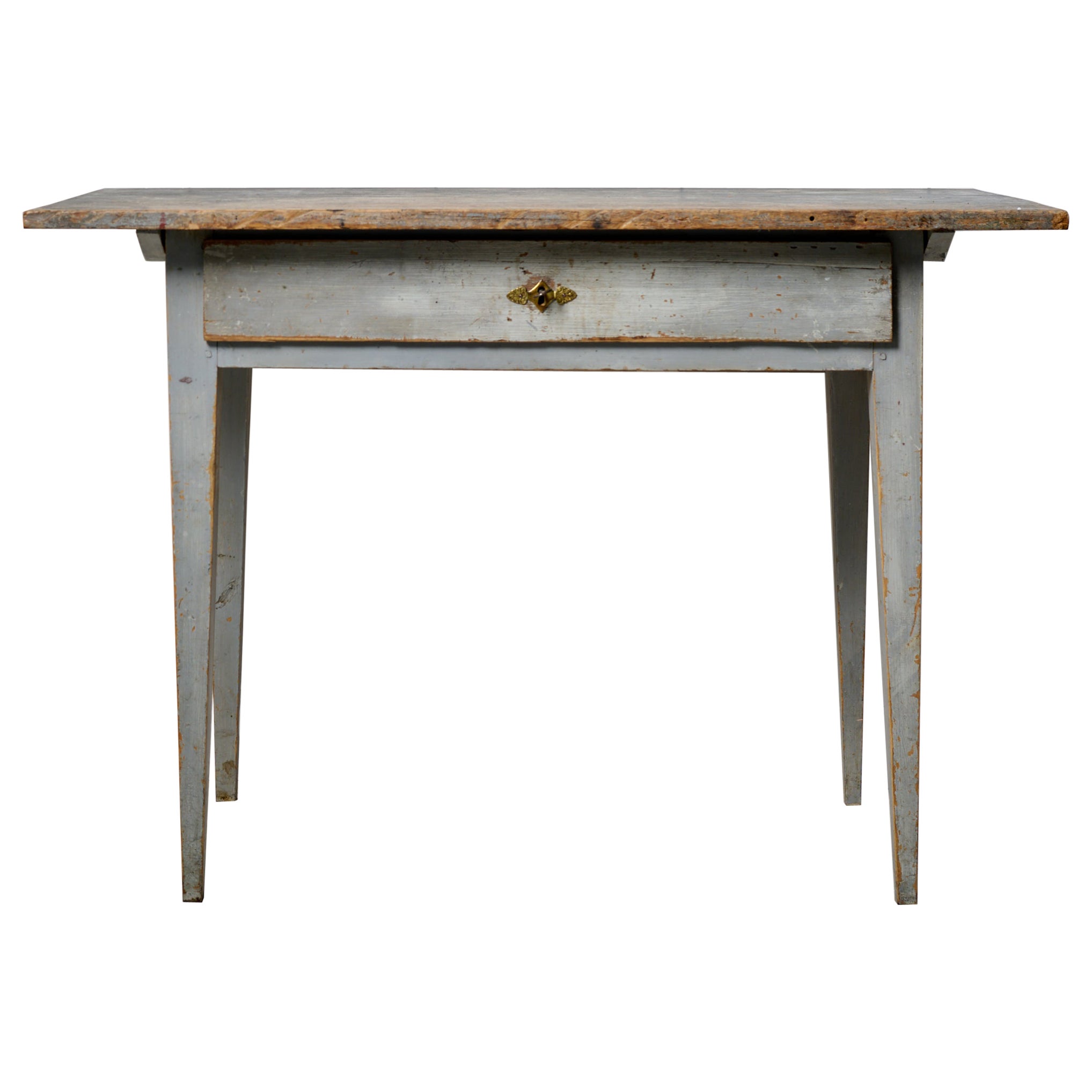 Antique Genuine Northern Swedish Gustavian Style Country Wall or Side Table