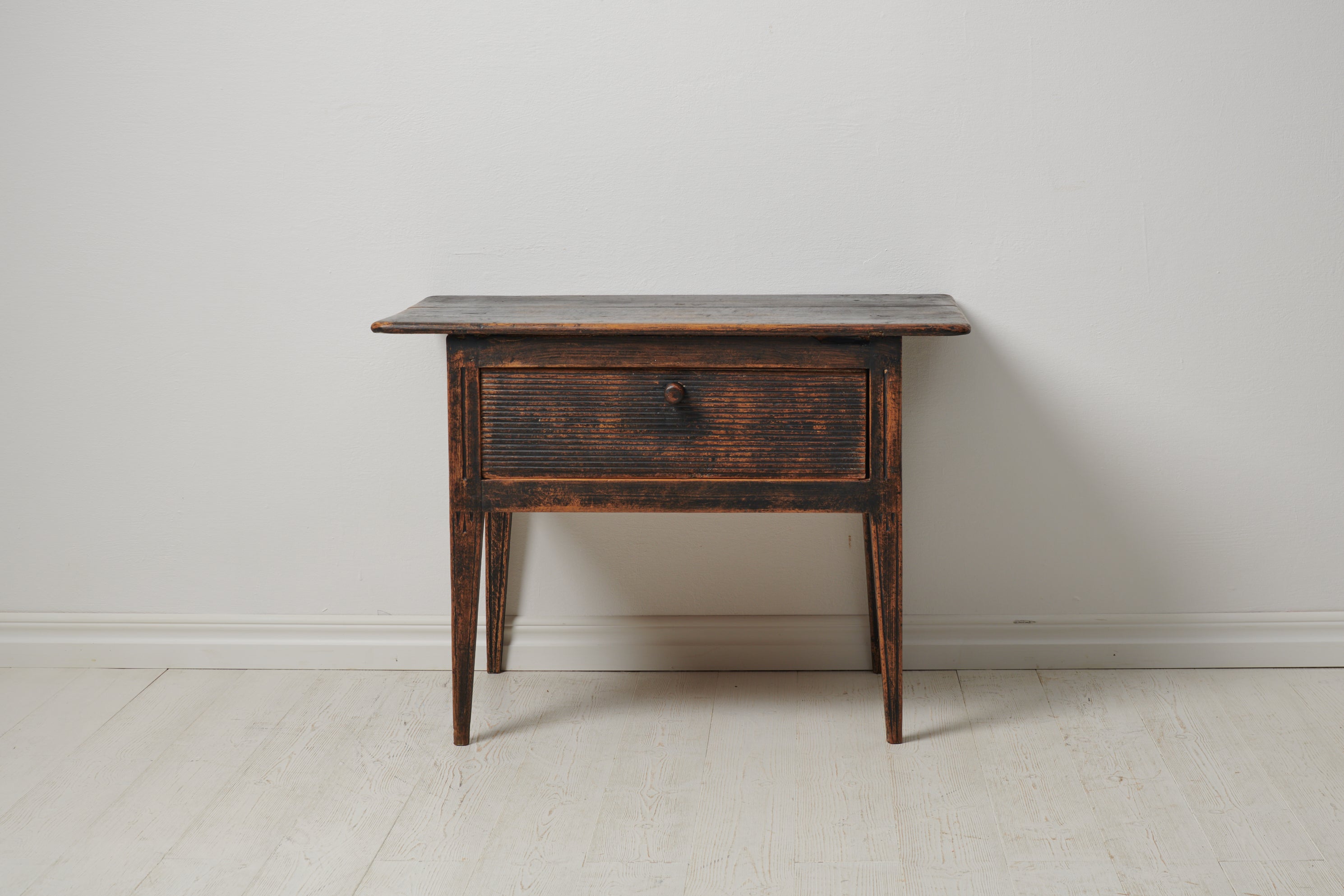 Antique Genuine Northern Swedish Low Folk Art Table For Sale at 1stDibs