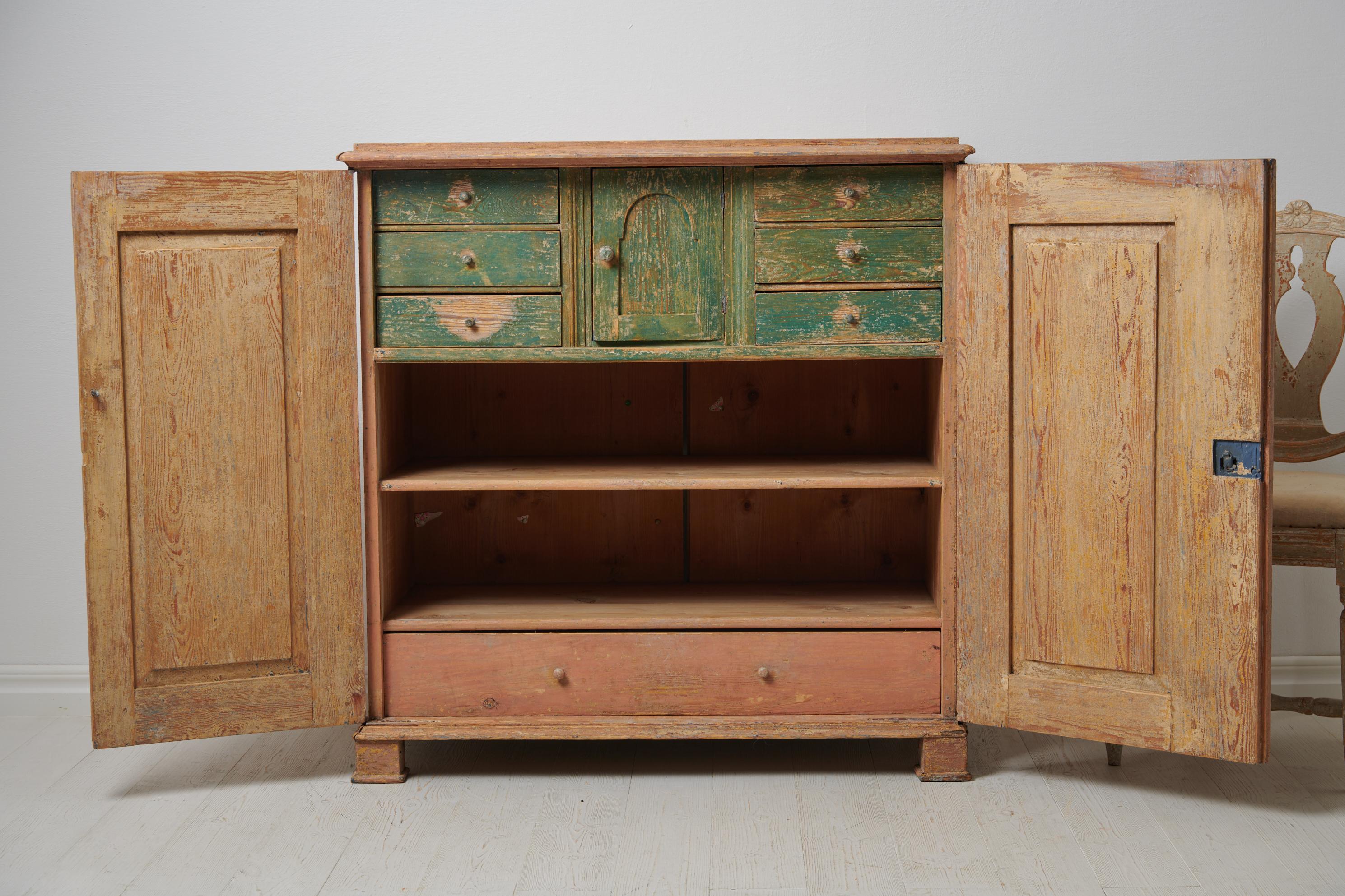 Antique Genuine Swedish Country Pine Sideboard  For Sale 2