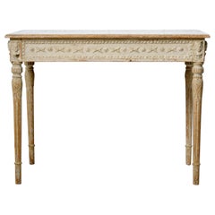 Antique Genuine Swedish Gustavian Detailed Decorated Console Table