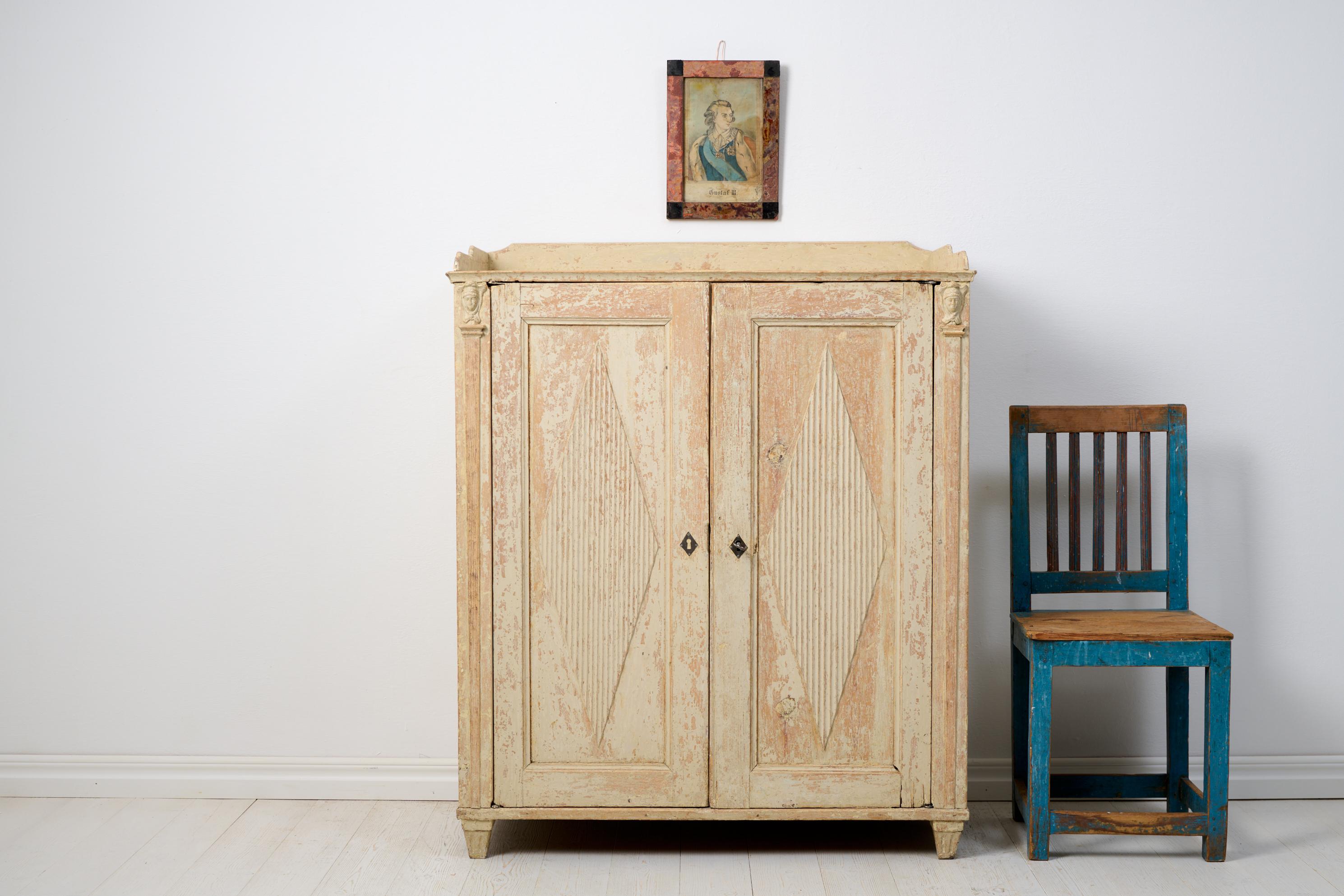 18th Century Antique Genuine Swedish Gustavian Neoclassical Handmade Pine Sideboard For Sale