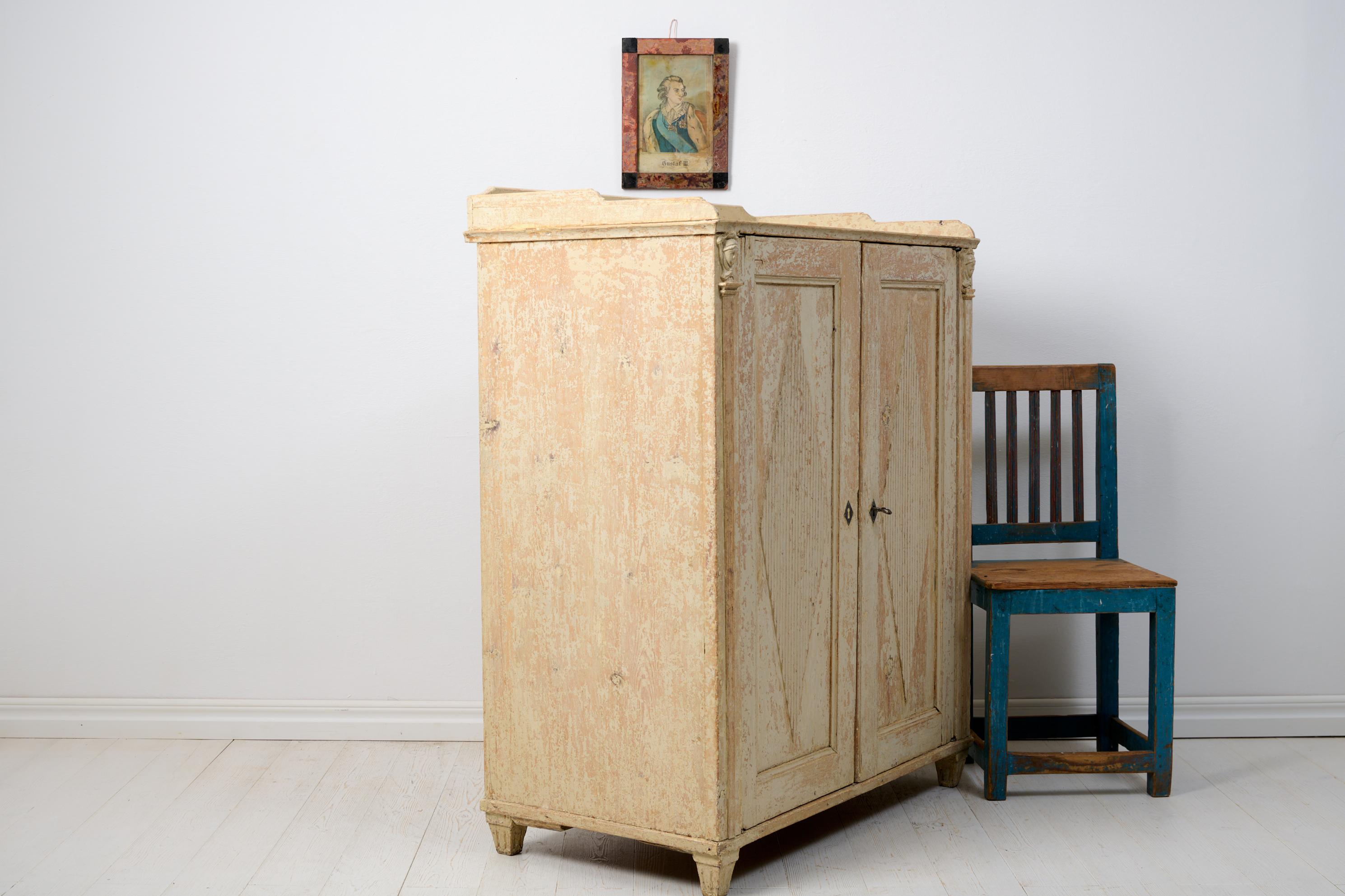 Antique Genuine Swedish Gustavian Neoclassical Handmade Pine Sideboard For Sale 1