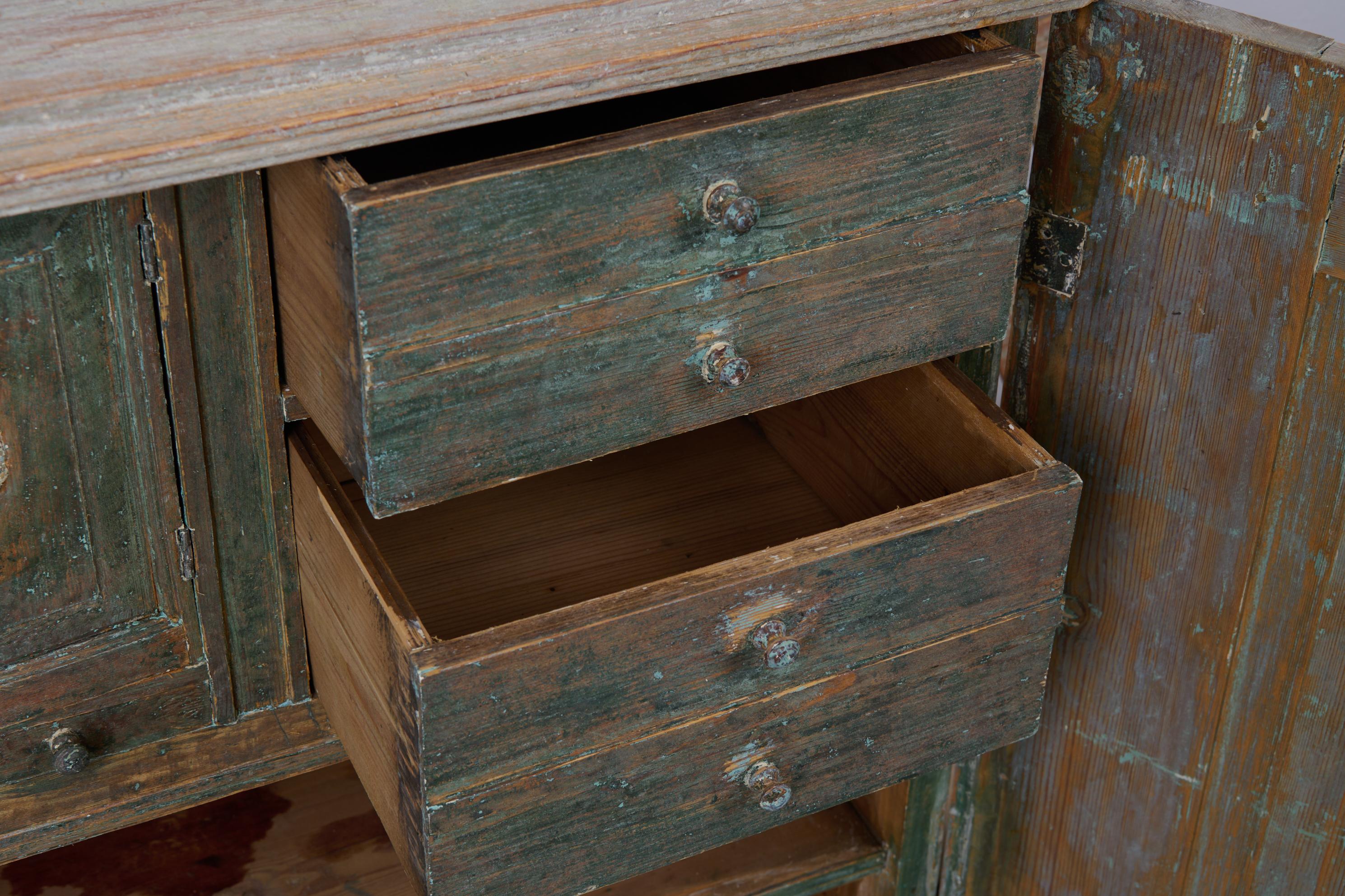 Antique Genuine Swedish Gustavian Period Sideboard in Original Condition For Sale 4