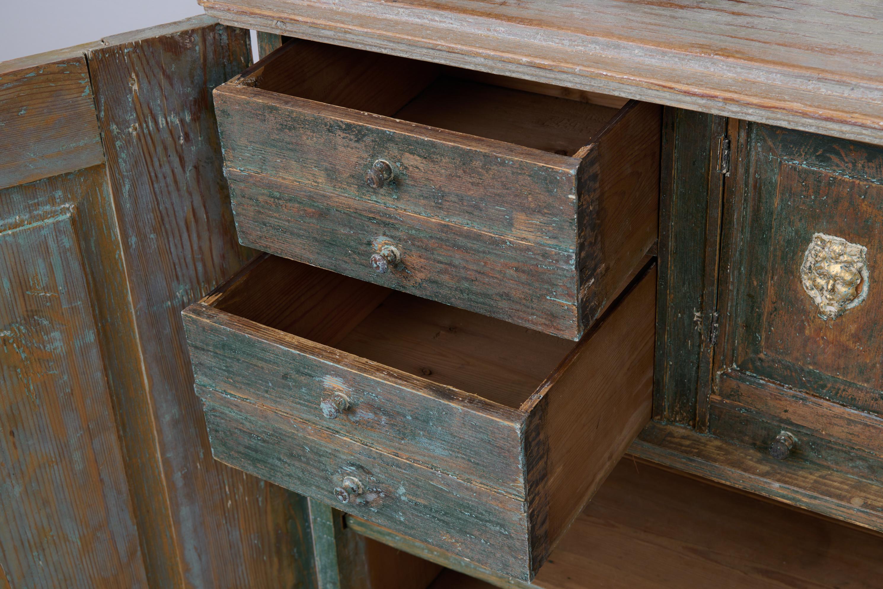 Antique Genuine Swedish Gustavian Period Sideboard in Original Condition For Sale 5