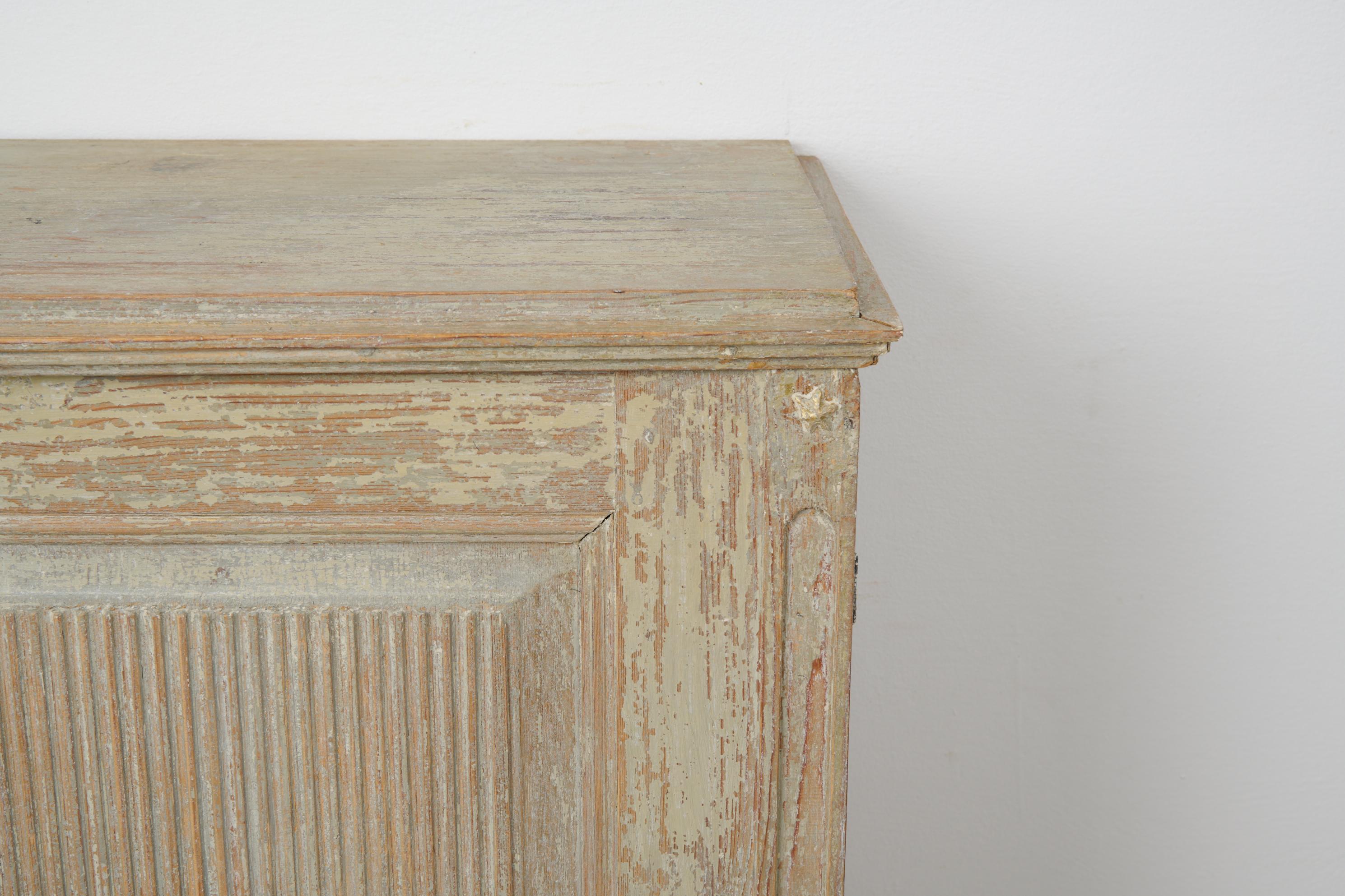 Antique Genuine Swedish Gustavian Period Sideboard in Original Condition For Sale 8