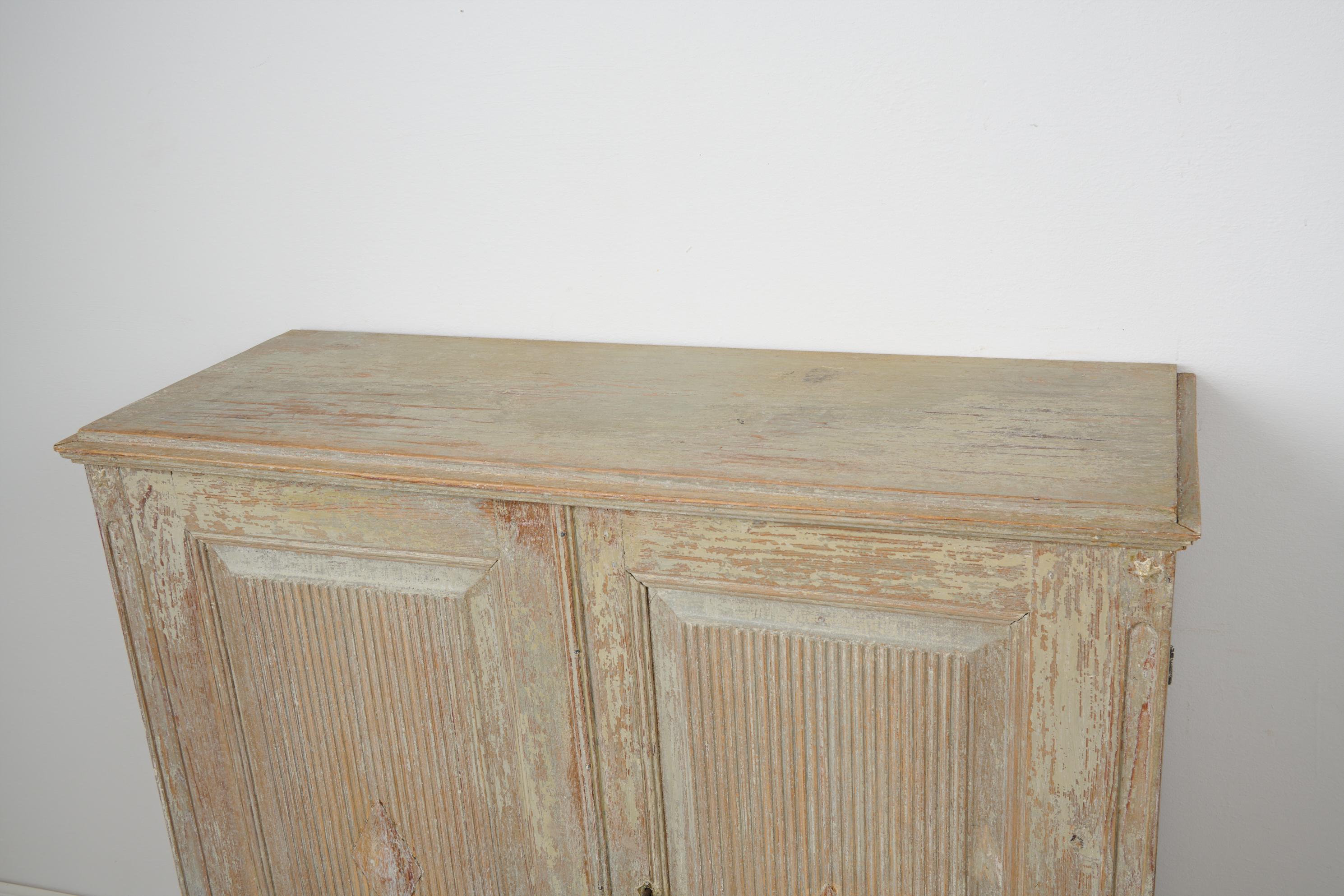 Antique Genuine Swedish Gustavian Period Sideboard in Original Condition For Sale 9