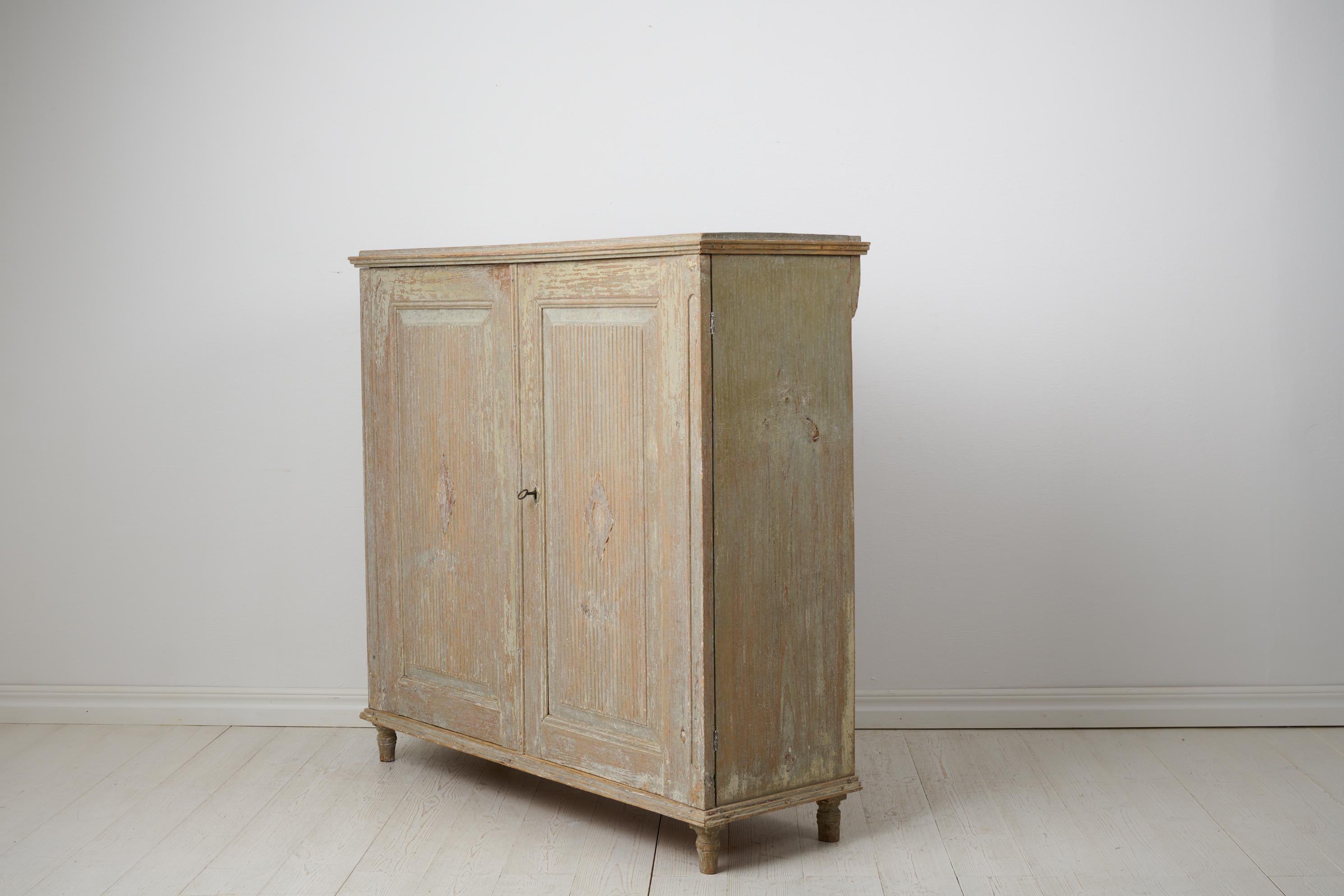 Pine Antique Genuine Swedish Gustavian Period Sideboard in Original Condition For Sale