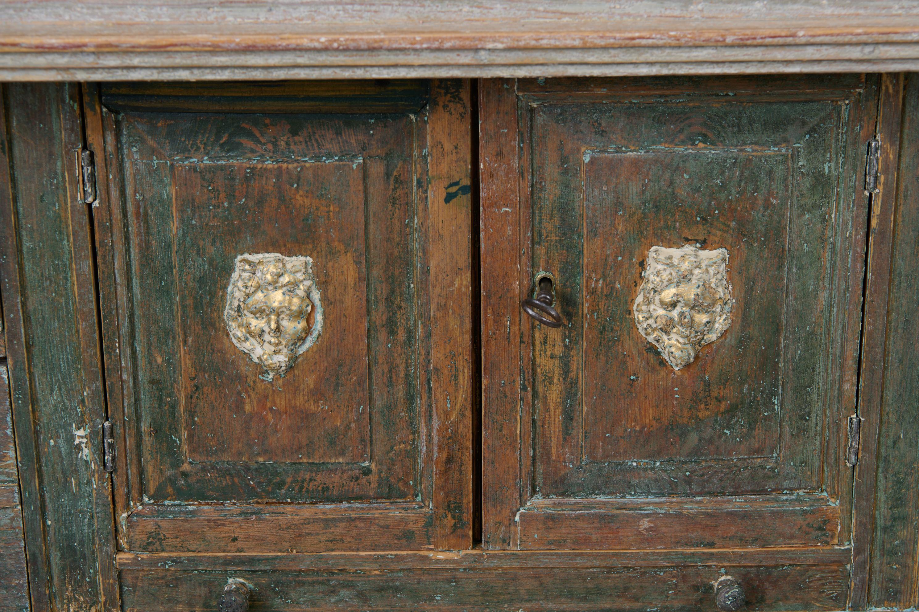 Antique Genuine Swedish Gustavian Period Sideboard in Original Condition For Sale 3