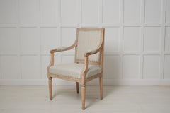 Antique Genuine Swedish Gustavian Upholstered Armchair