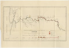 Antique Geological Survey Map of Surinam 1888 Hand Colored, Rare