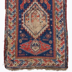 Antique Geometric and Floral Design Runner - Late 19th Century