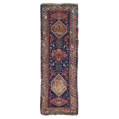 Antique Geometric and Floral Design Runner - Late 19th Century