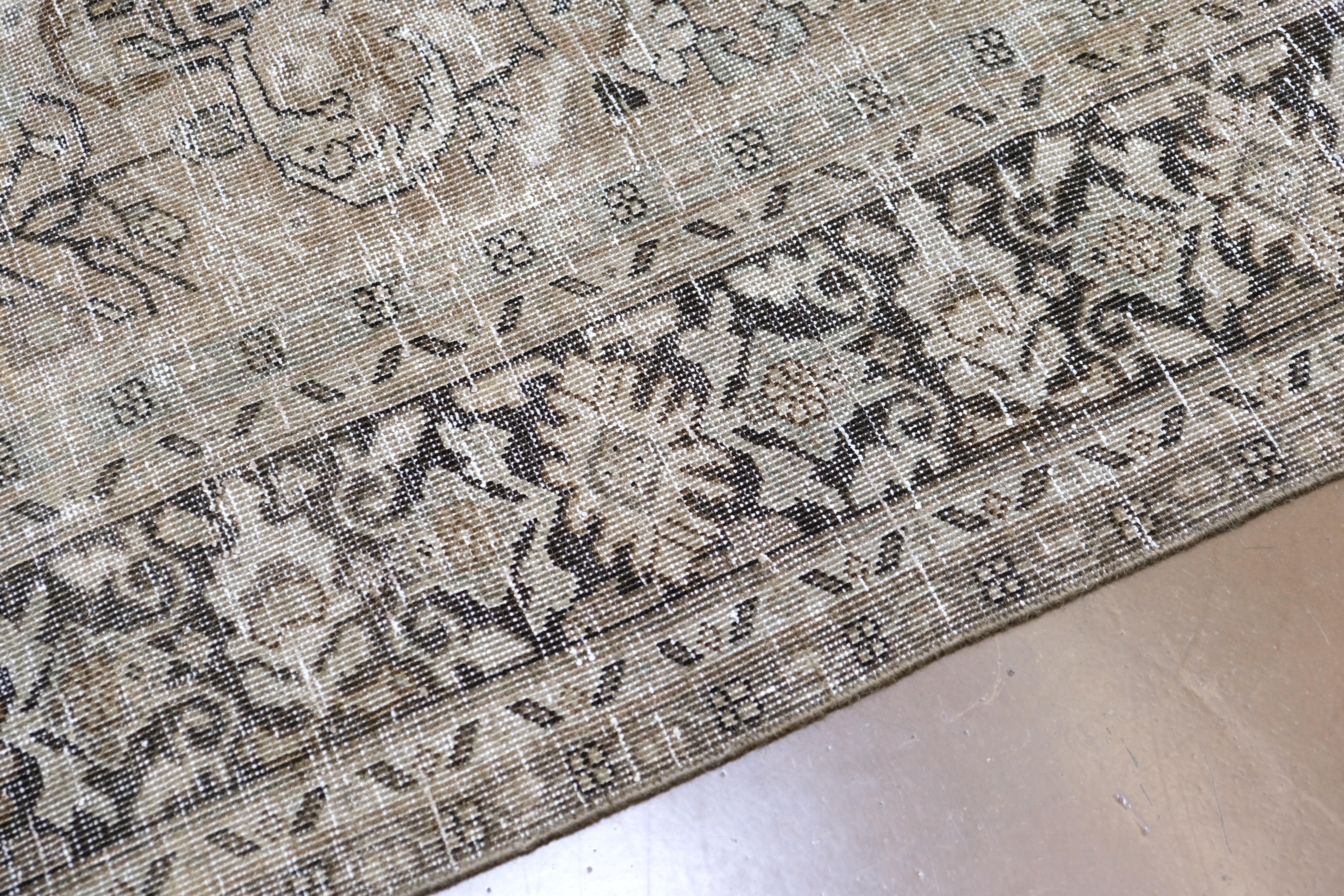 Annodato a mano Antico Mahal Geometrico Distressed 8'10''x12' in vendita