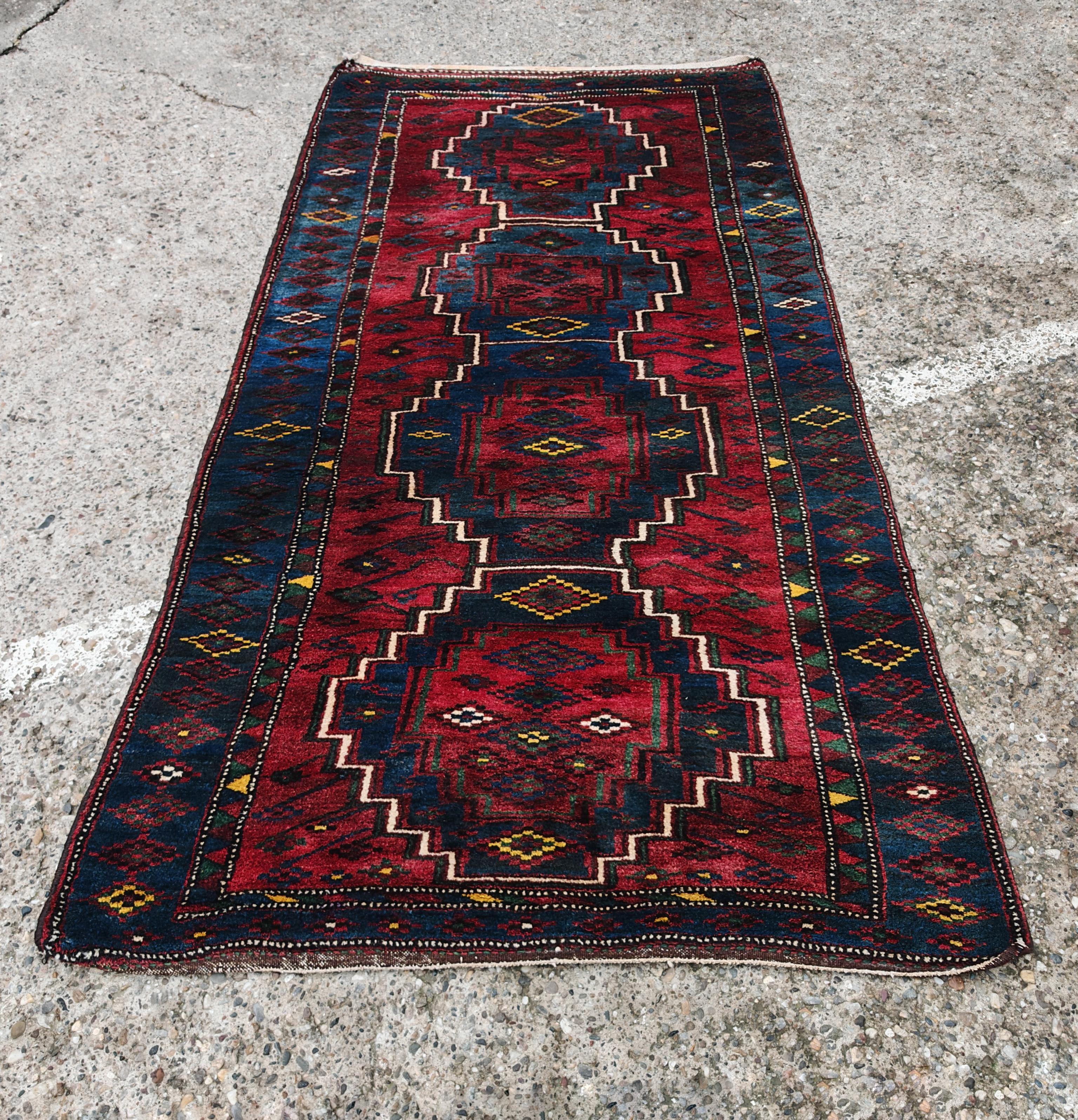 Antico tappeto geometrico Kelardasht o Kazak tessuto a mano, tinture naturali in lana vergine in vendita 3