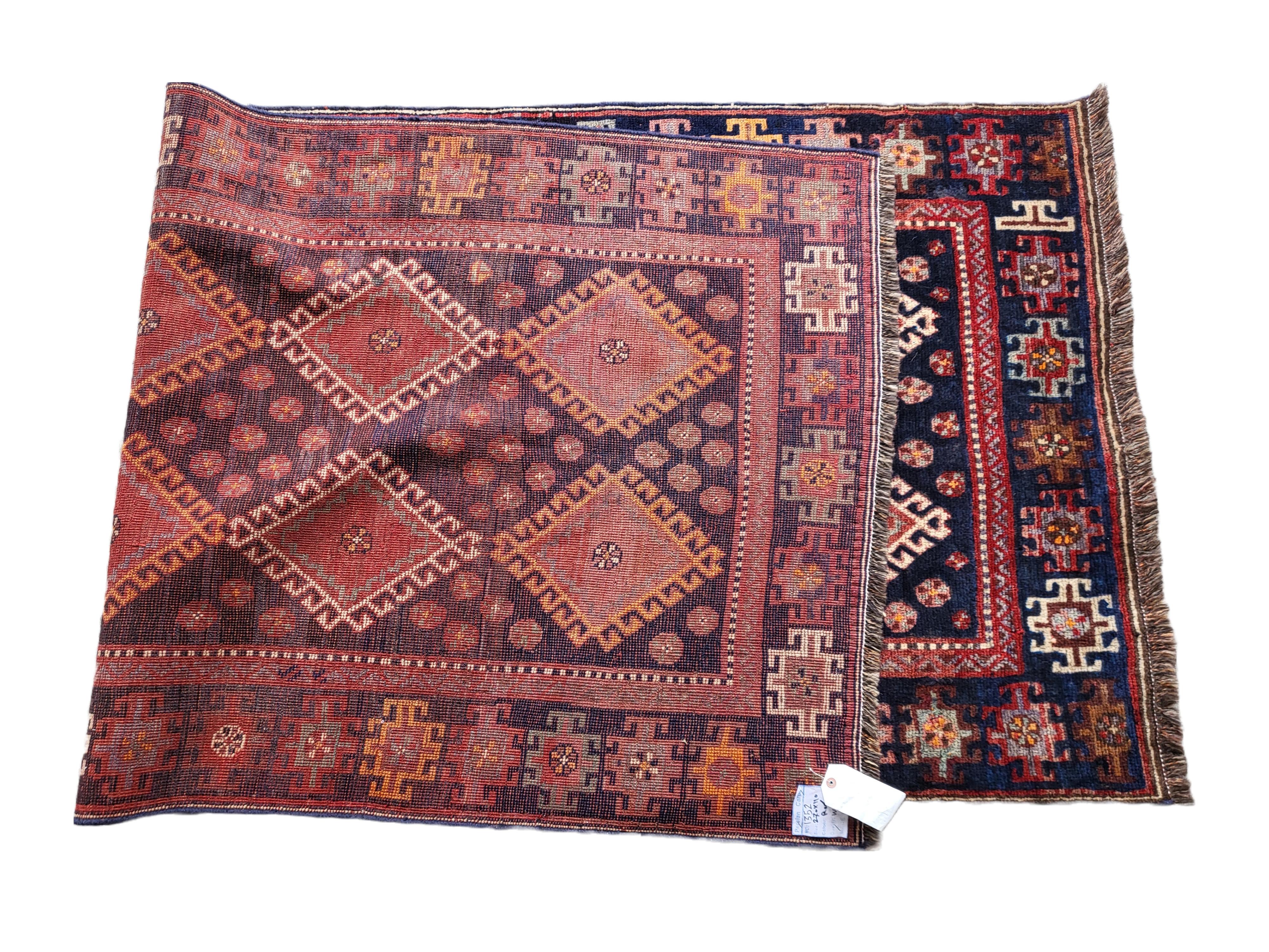Tribal Antique Geometric Lori - Nomadic Persian Rug For Sale