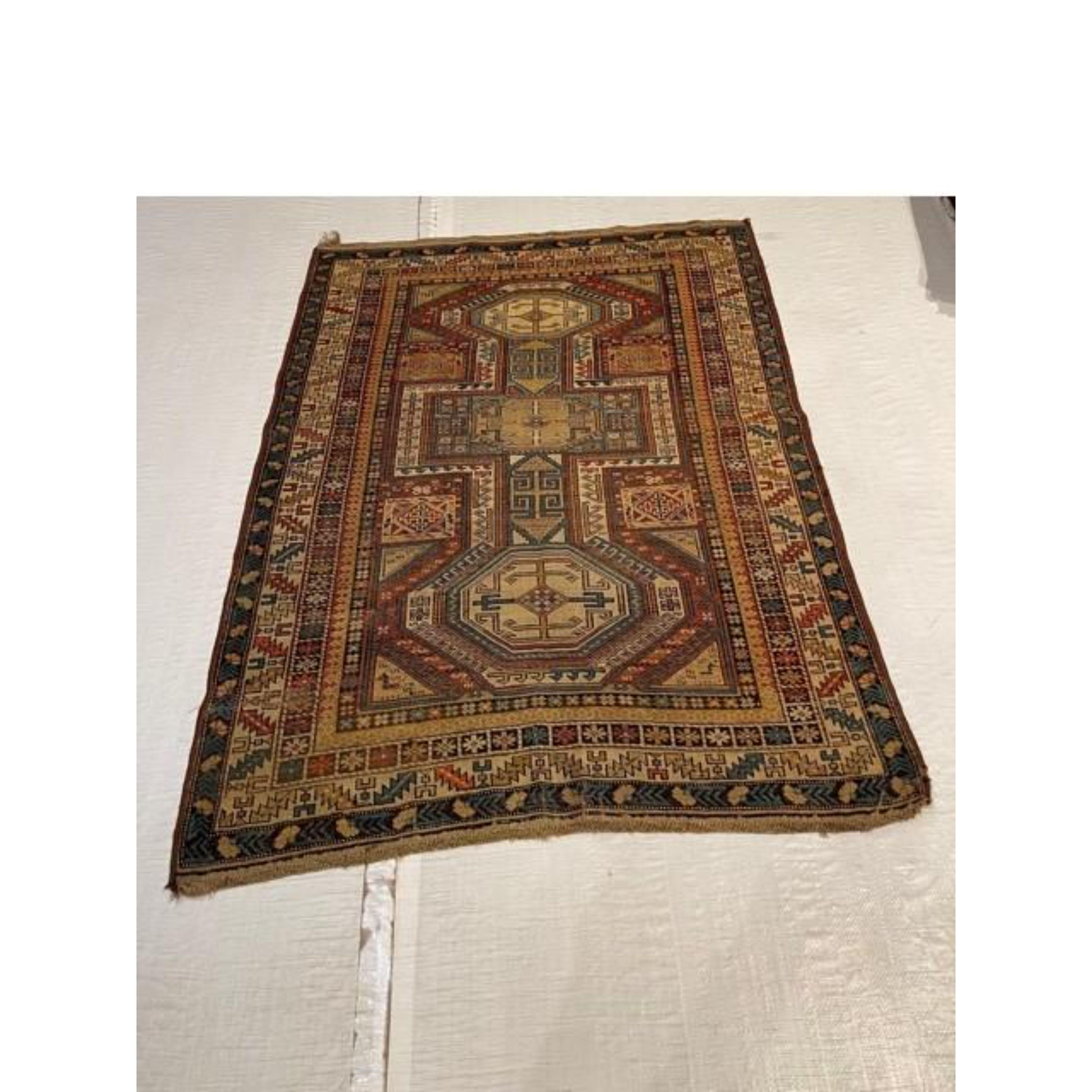 Other Antique Geometric Shirvan Rug For Sale