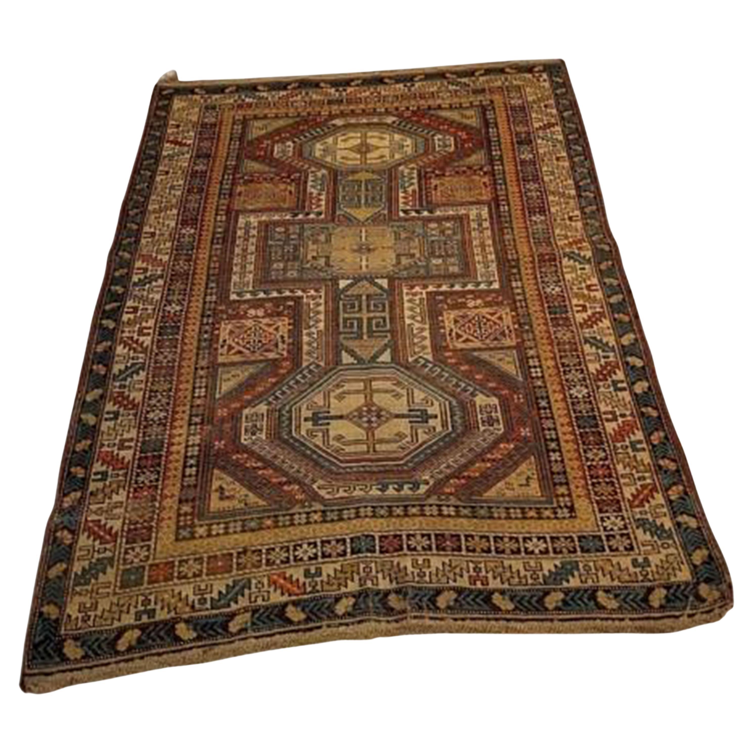 Geometrischer Shirvan-Teppich, antik