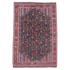Tapis persan Khamseh géométrique du Sud-Ouest, vers 1900