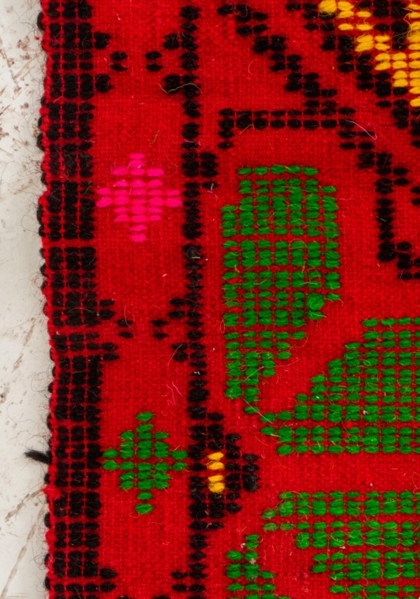 Afghan Antique Geometric Star Carpet Rug, 8' x 5' 2