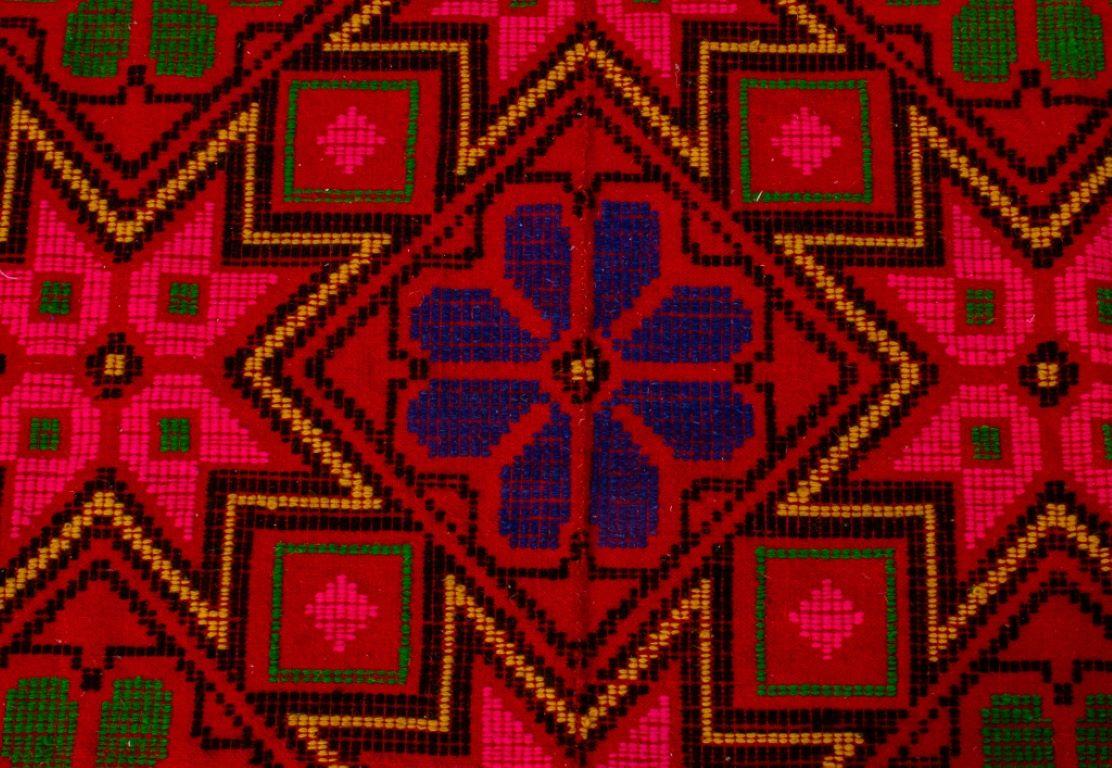 19th Century Antique Geometric Star Carpet Rug, 8' x 5' 2