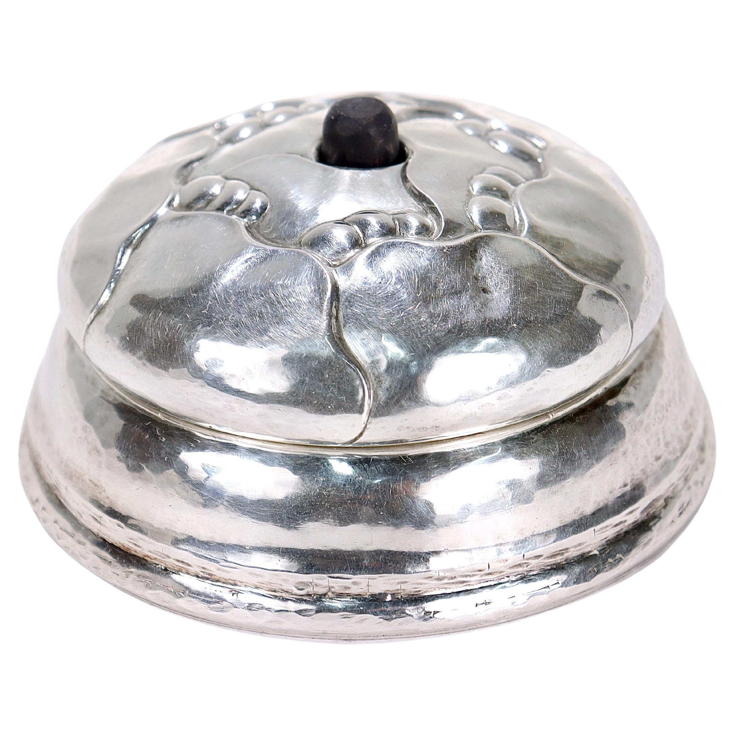 Antique Georg Jensen Art Nouveau Solid Silver Butler's Bell Push No. 59 For Sale