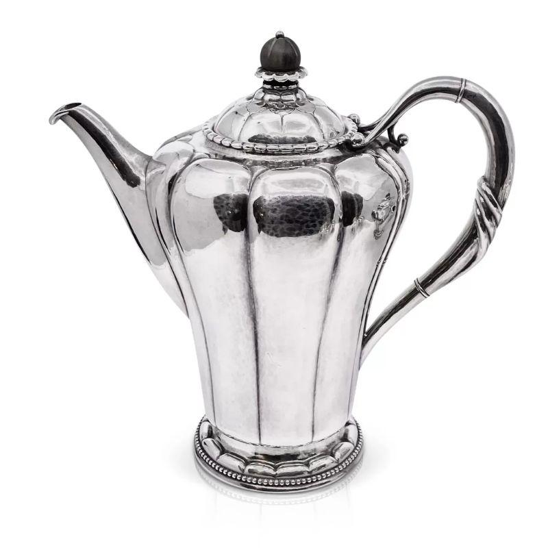 Poli Service à thé et café antique Georg Jensen Art Nouveau 3 en vente