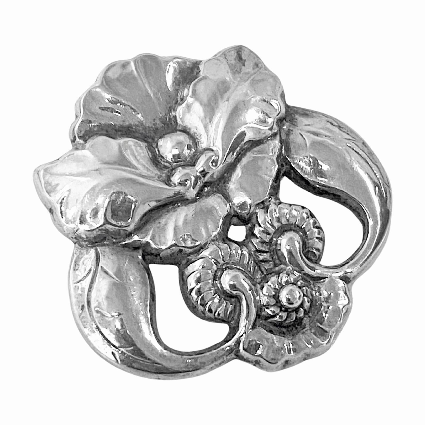 Antike Georg Jensen frühe Brosche 830 std C.1927 (Art nouveau) im Angebot