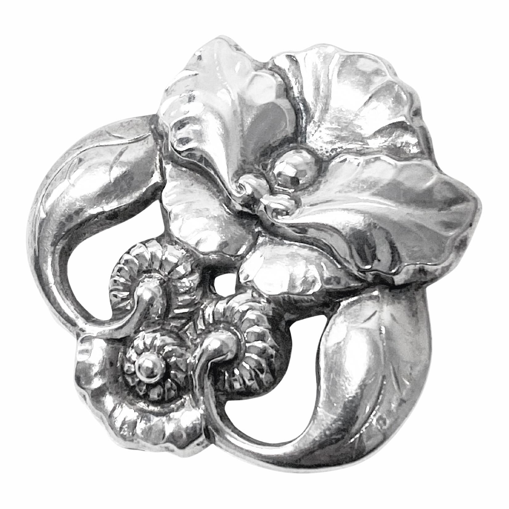 Antike Georg Jensen frühe Brosche 830 std C.1927 im Zustand „Gut“ im Angebot in Toronto, ON