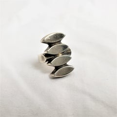 Antique Georg Jensen Ladies Sterling Silver Ring with a Geometric Design