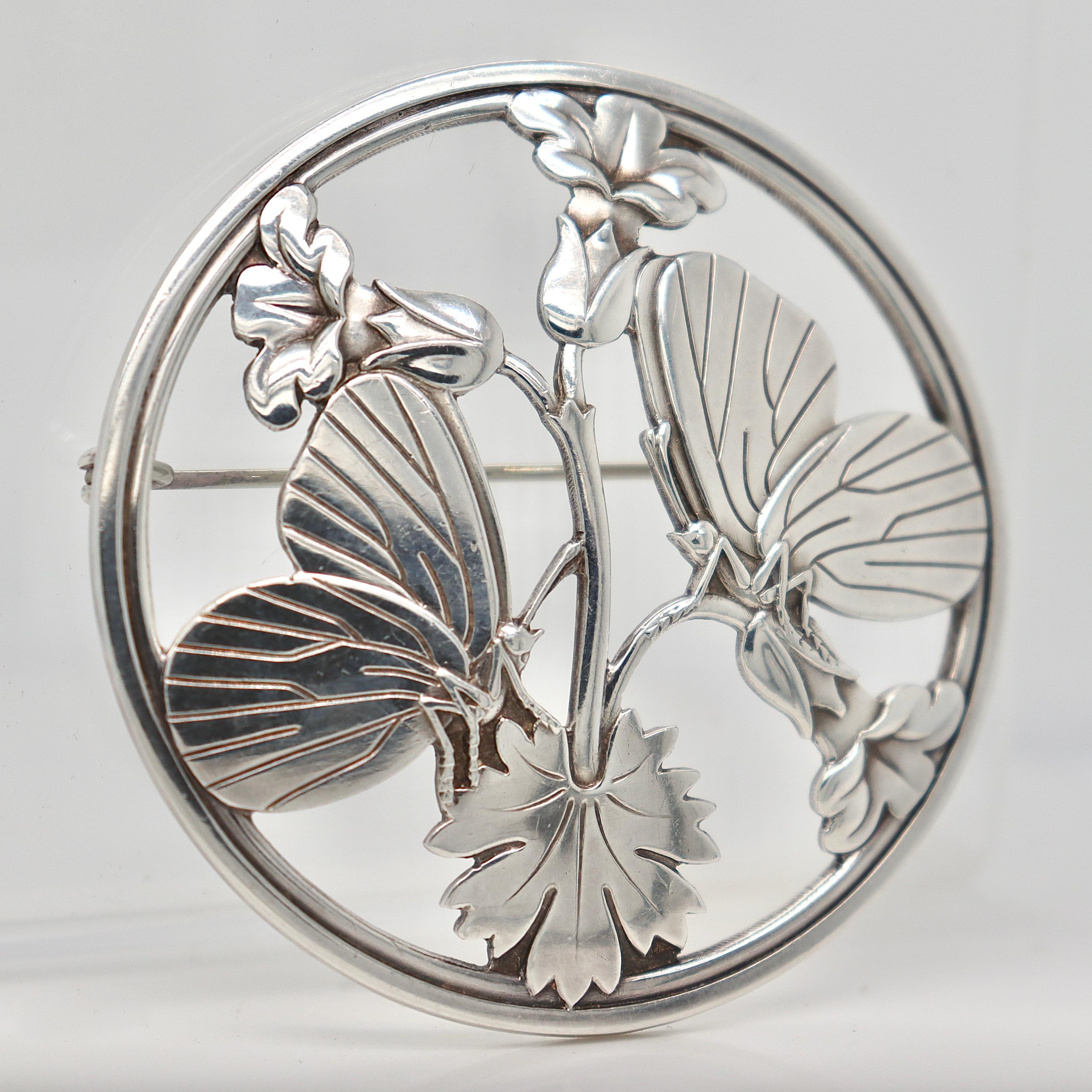 da uomo o donna Spilla antica Georg Jensen 'Moonlight Blossom' di Arno Malinowski