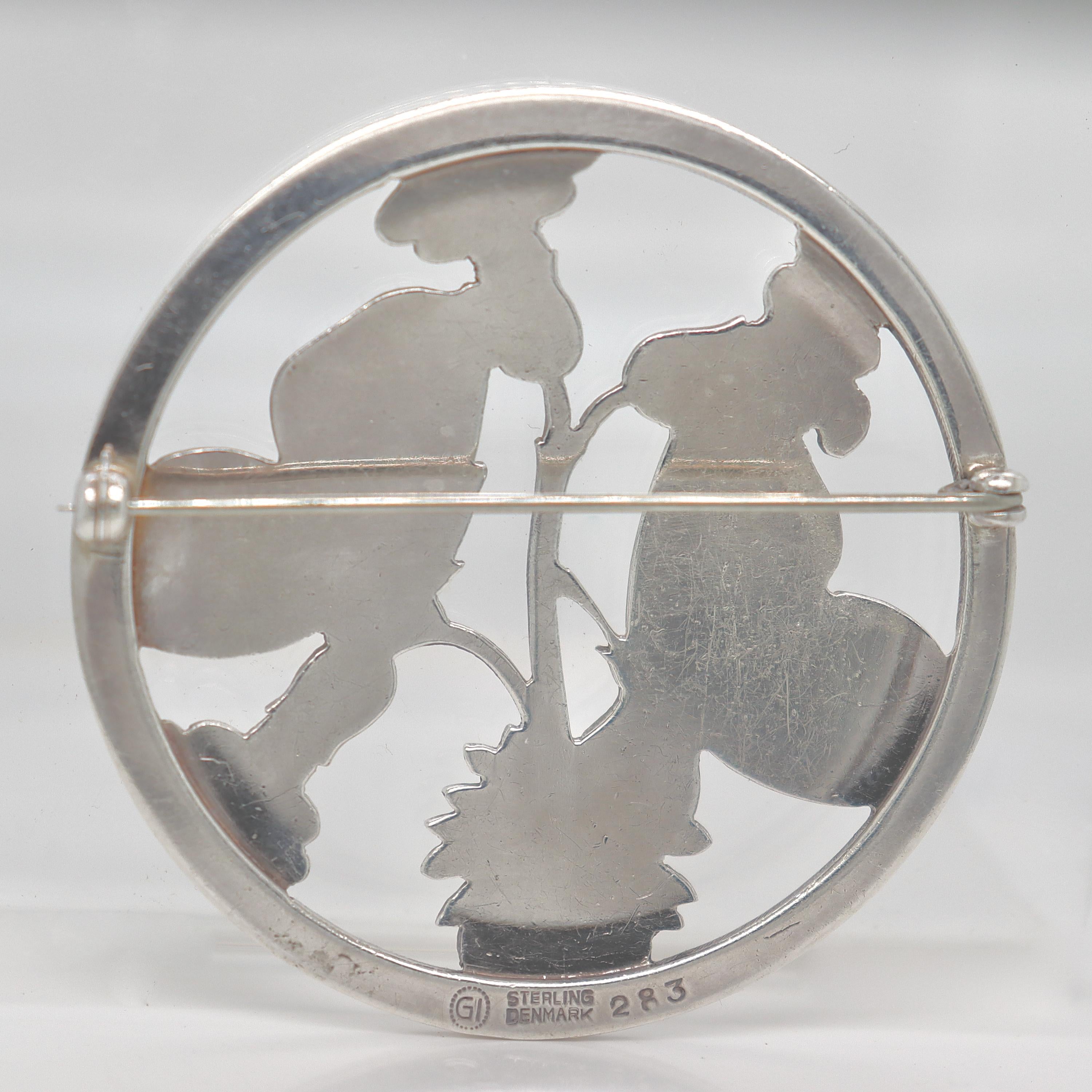 Spilla antica Georg Jensen 'Moonlight Blossom' di Arno Malinowski 3