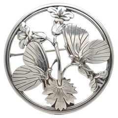 Spilla antica Georg Jensen 'Moonlight Blossom' di Arno Malinowski
