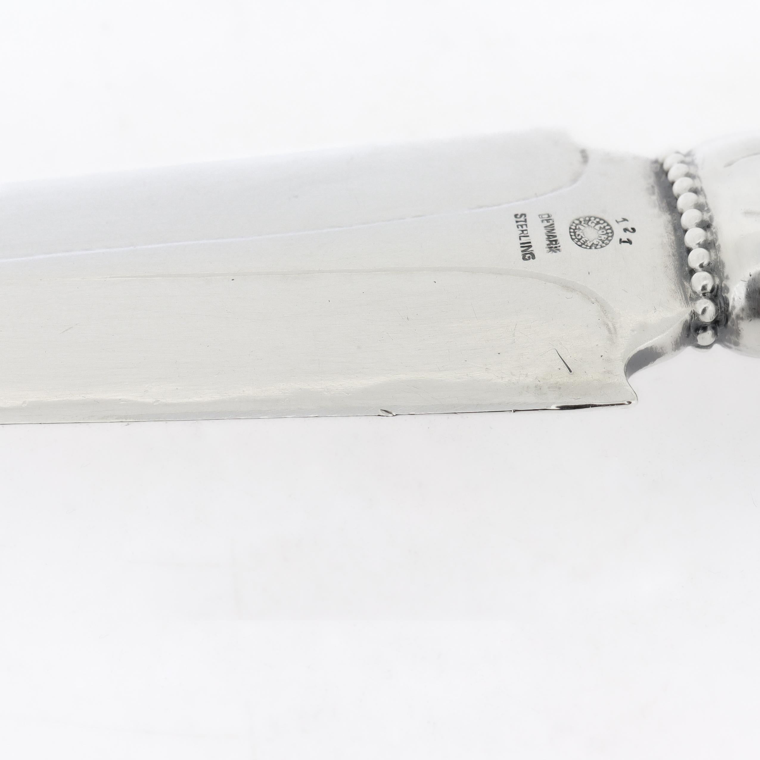 Antique Georg Jensen Ornamental Sterling Silver Letter Opener No. 121 For Sale 4