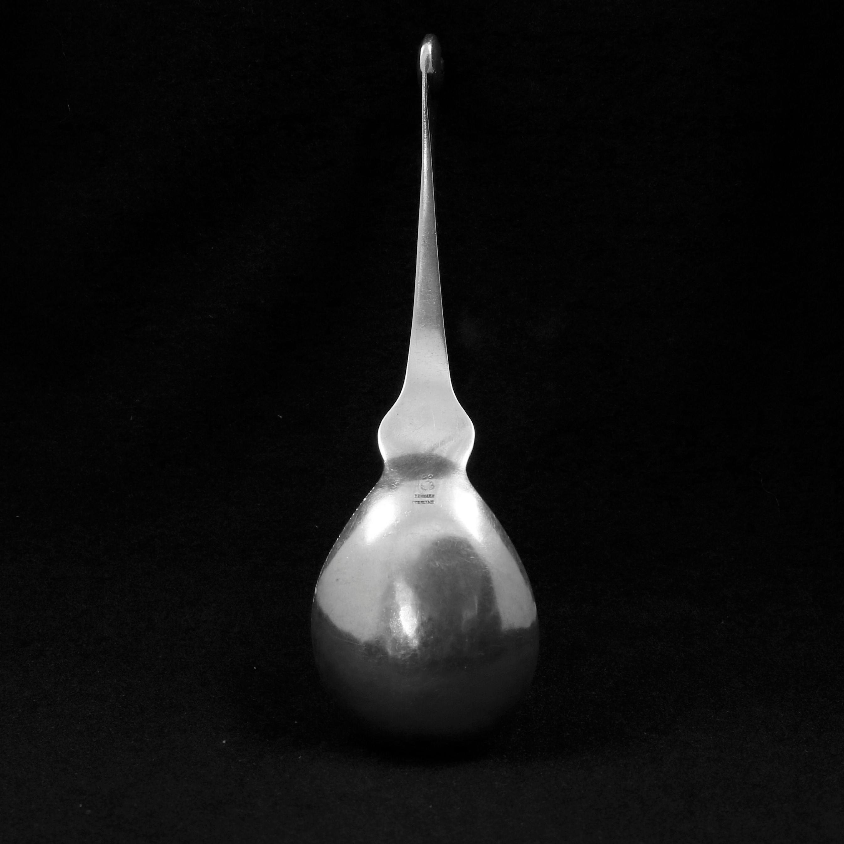 Antique Georg Jensen Sculptural Nautilus Sterling Silver Serving Spoon 2