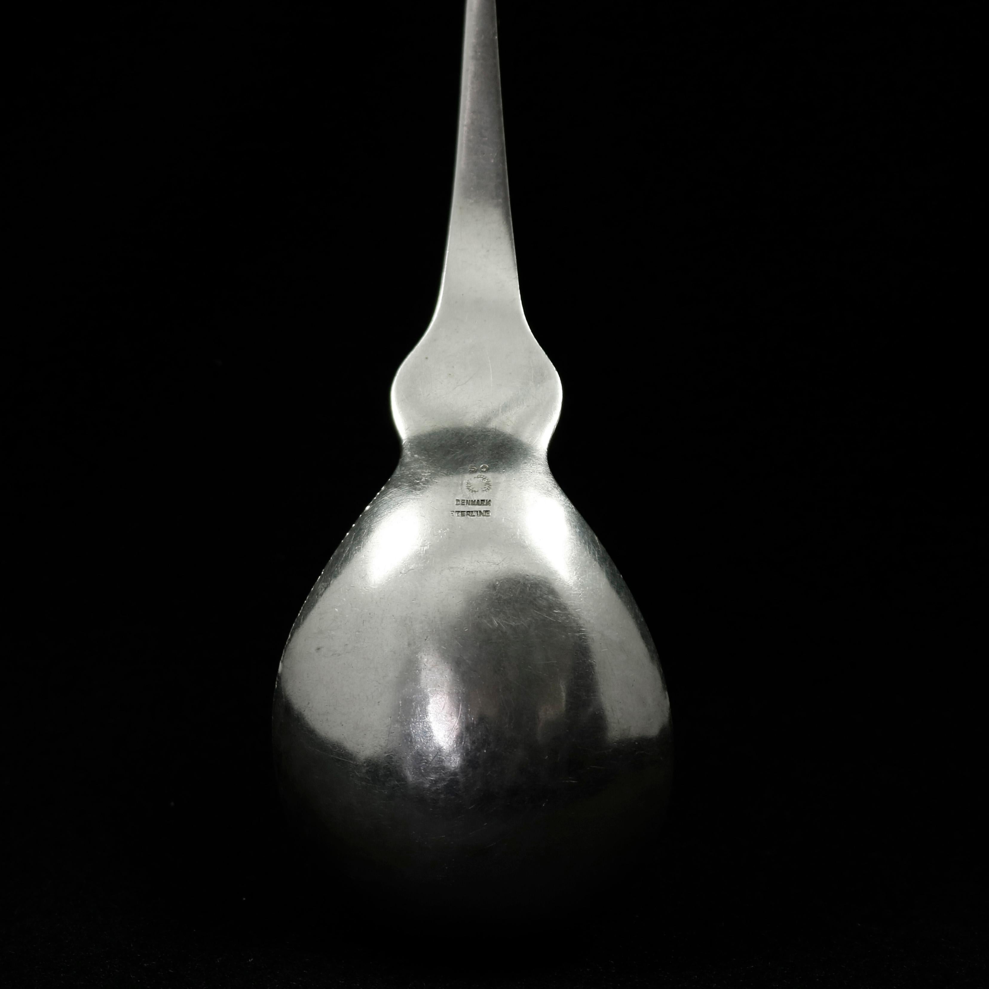 Antique Georg Jensen Sculptural Nautilus Sterling Silver Serving Spoon 3