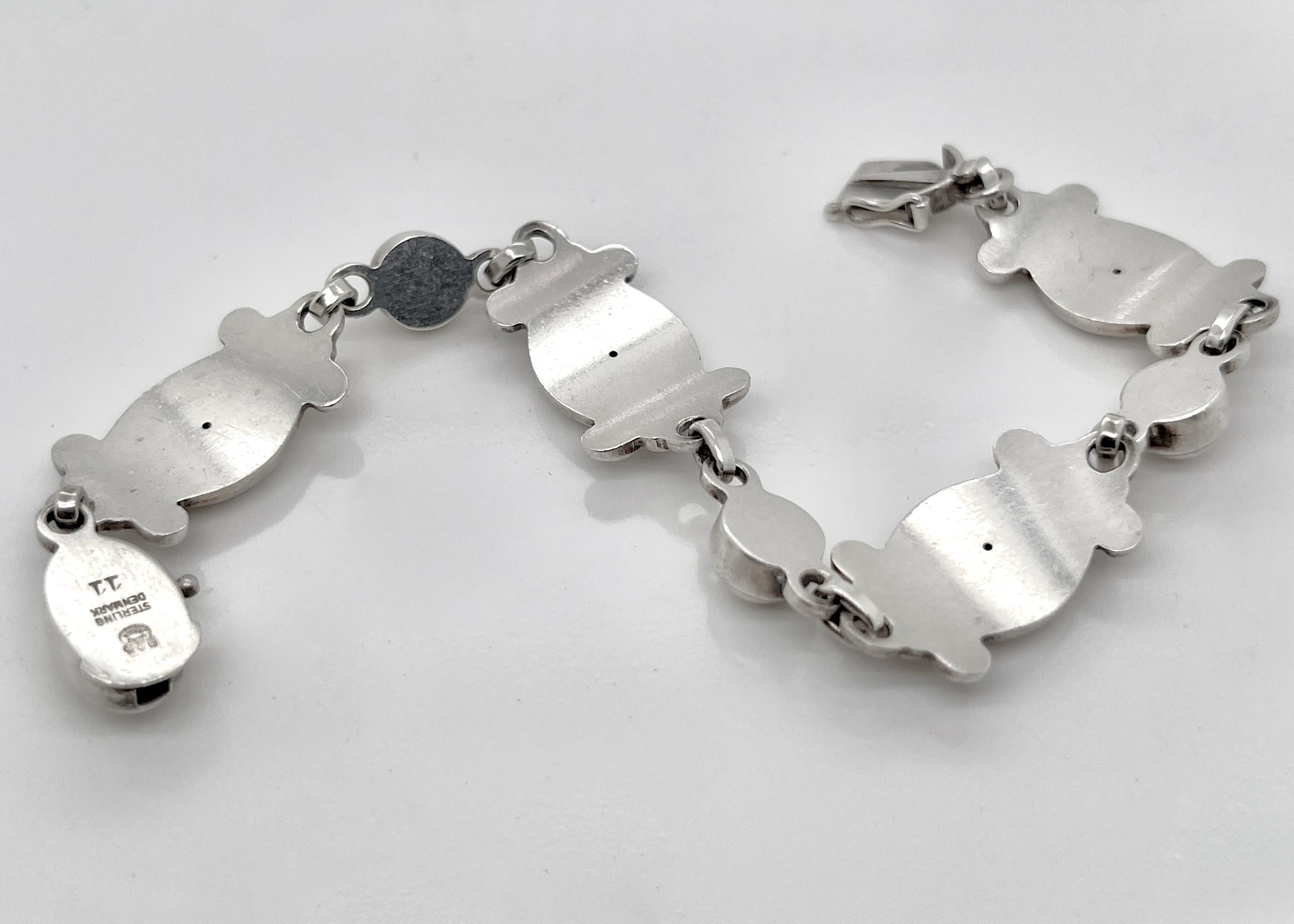Antique Georg Jensen Sterling Silver 'Moonlight Blossom' Bracelet 4
