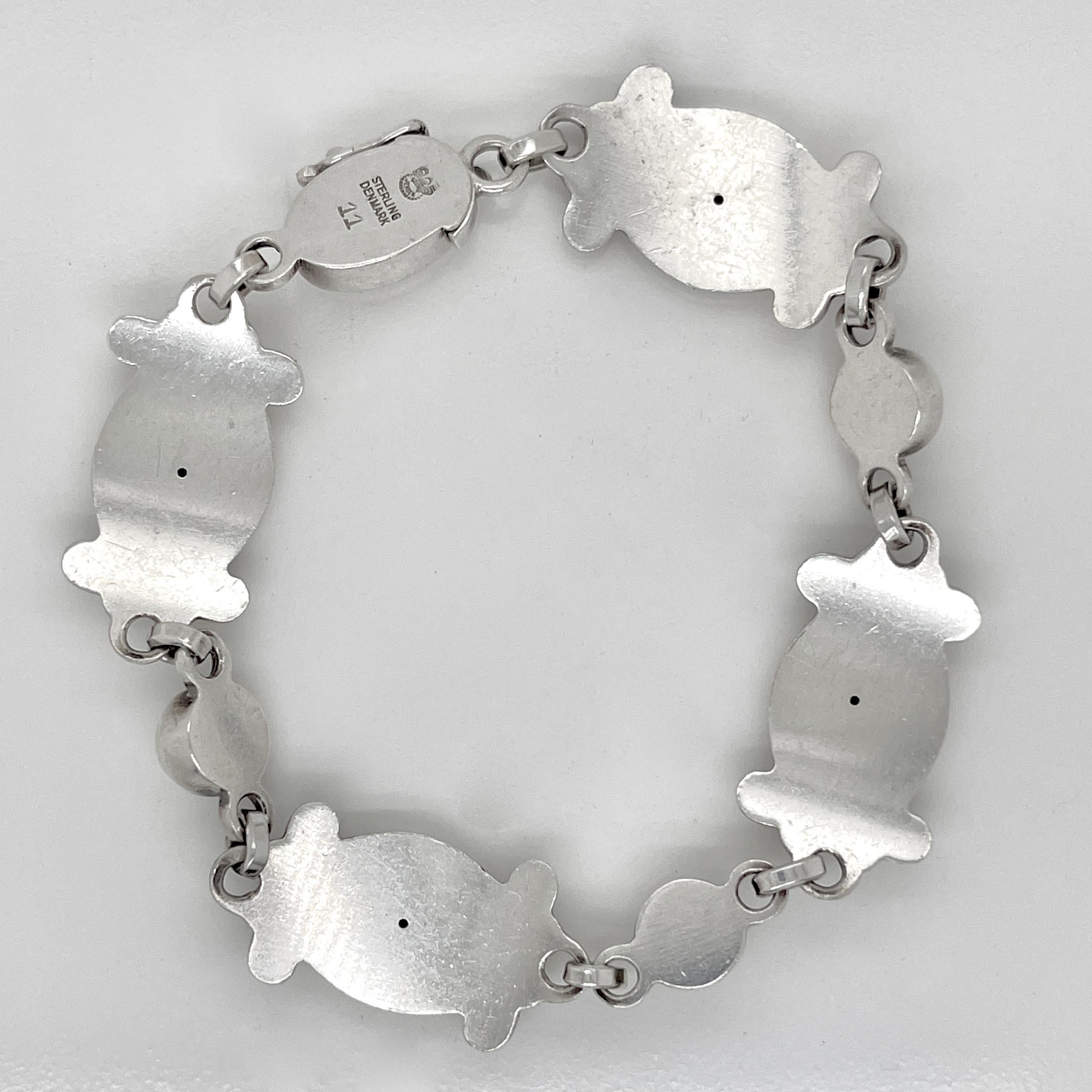 Antique Georg Jensen Sterling Silver 'Moonlight Blossom' Bracelet 6