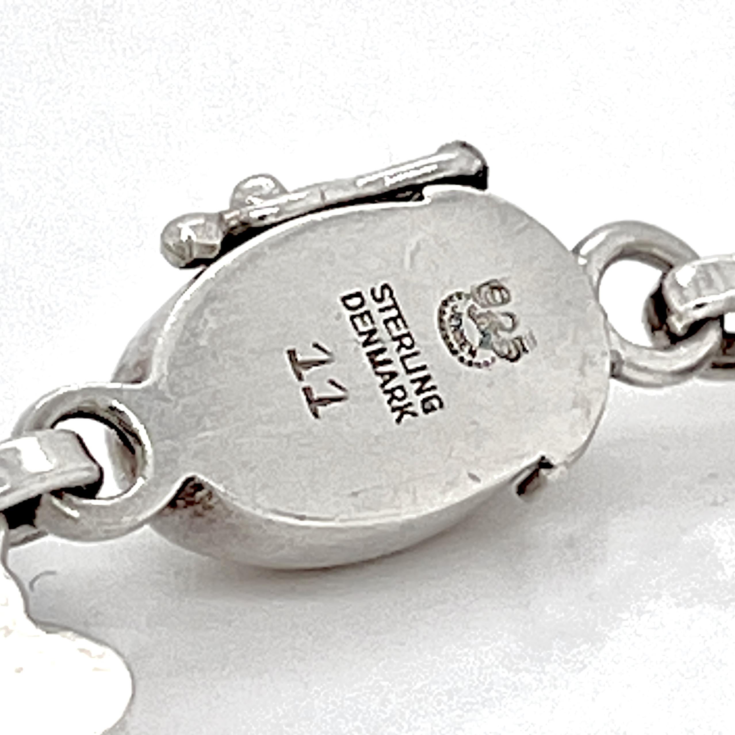 Antique Georg Jensen Sterling Silver 'Moonlight Blossom' Bracelet 7