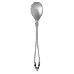 Vintage Georg Jensen Sterling Silver Ornamental Marmalade Spoon, Pattern 43