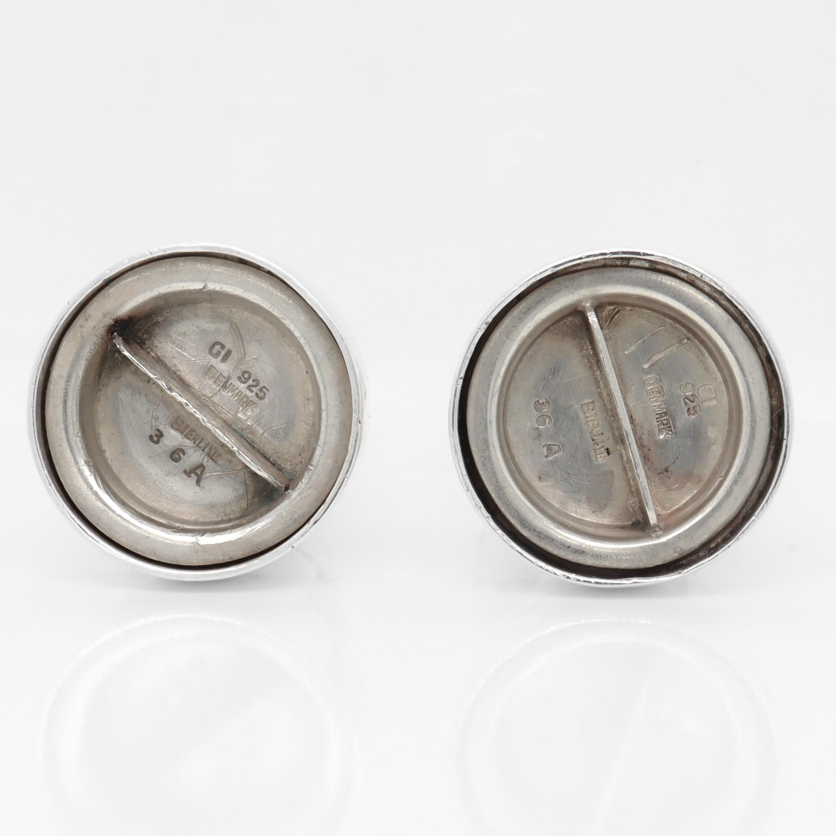Anciennes salières et poivrières en argent Georg Jensen modèle 36A en vente 6