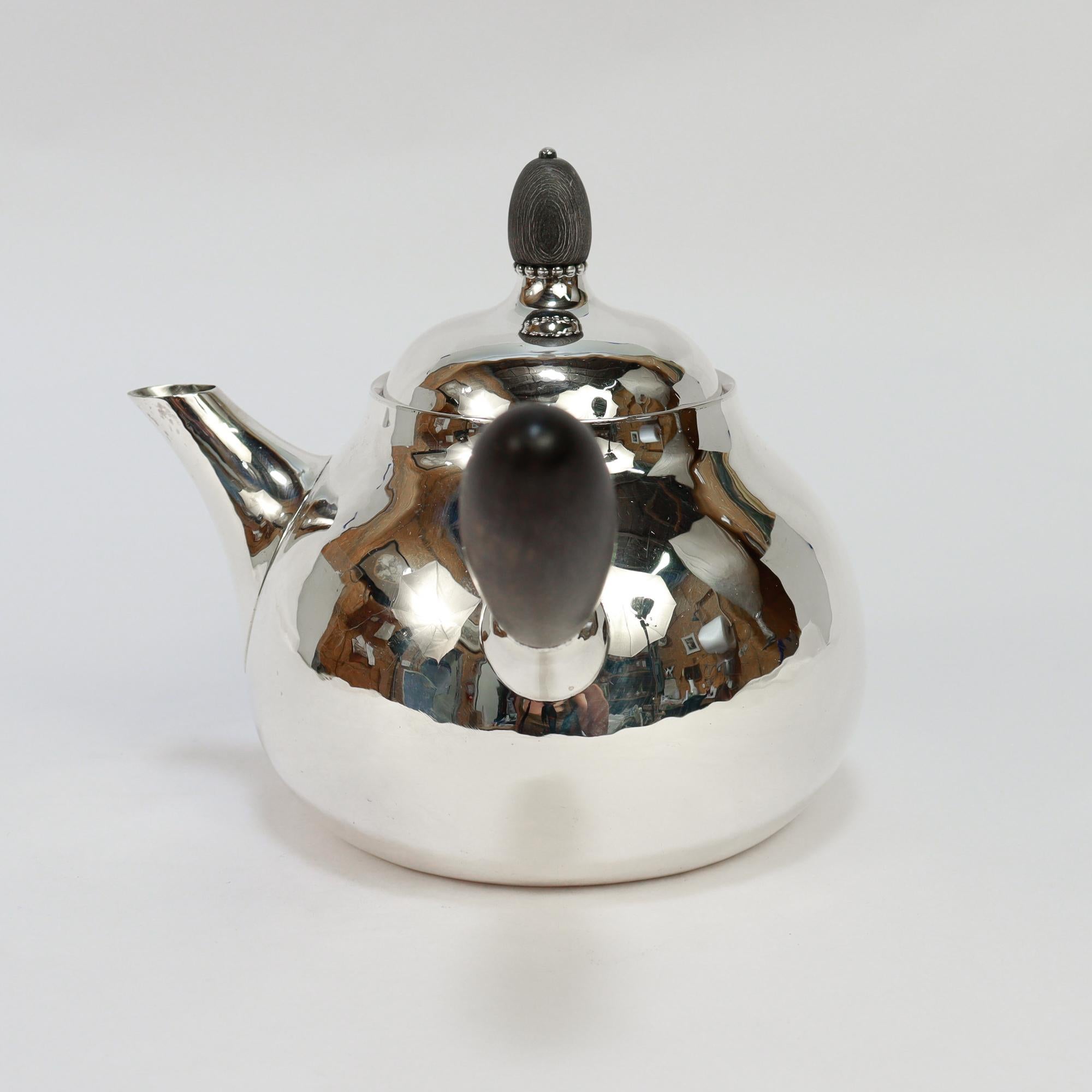 Antikes Georg Jensen Sterling Silber Teeservice Nr. 80A im Angebot 4